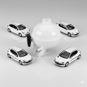 Reservatório do Radiador com Sensor - Florio/Autoluc - Citroën C3 e C4, Peugeot 206 e 307 Cod. 1307VE