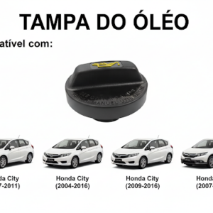 Tampa de Óleo - Honda Civic (07-11), Fit (04-16), City (09-16), CRV (07-10) - Tampa Preta Cod. 15610PFB000