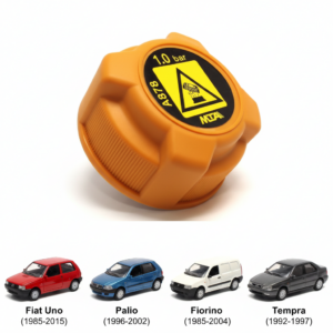 Tampa do Reservatório de Expansão 1.0 Bar Amarela - Fiat Uno (1985-2015), Palio (1996-2002), Fiorino (1985-2004), Tempra (1992-1997) Cod. 4640298