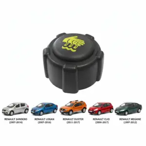 Tampa do Reservatório de Expansão 1.4 Bar Preta - Renault Sandero (2007-2016), Logan (2007-2016), Duster (2011-2017), Clio (2000-2017), Megane (1997-2012) Cod. 8200048024