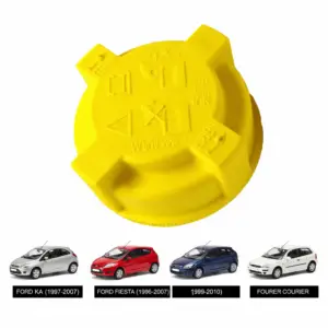 Tampa do Reservatório de Expansão 1.2 Bar Amarela - Ford Fiesta (1996-2007), Ka (1997-2007), Focus (1999-2010), Courier (1997-2002) Cod. 95BB8100AA