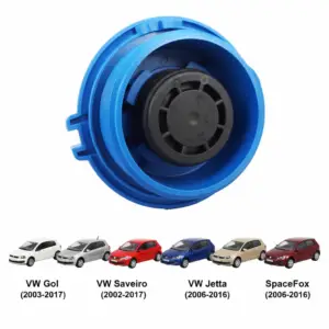 Tampa do Reservatório de Expansão - VW Gol (2008-2017), Fox (2003-2017), Saveiro (2009-2017), Polo (2002-2016) / Golf (2007-2016), Jetta (2006-2016), SpaceFox (2006-2016) - Tampa Azul Cod. 3B0121321
