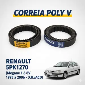 CORREIA POLY V RENAULT 5PK1270 (Megane 1.6 8v 1995 a 2006 - D.H./ACD)