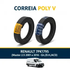 CORREIA POLY V RENAULT 7PK1795 (Master 2.5 2001 a 2016- Gir./D.H./ACD)