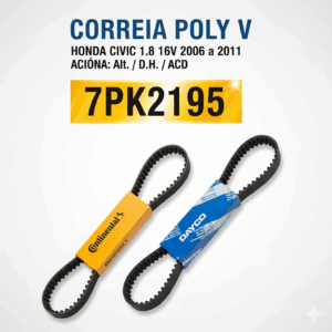 CORREIA POLY V HONDA 7PK2195 (Civic 1.8 16v 2006 a 2011 - Alt./D.H./ACD)