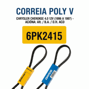 CORREIA POLY V CHRYSLER 6PK2415 (Cherokee 4.0 12v 1996 a 1997 - Alt./B.A./D.H./ACD)