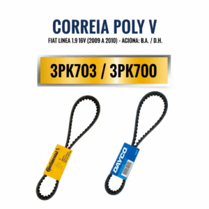 CORREIA POLY V FIAT 3PK703/3PK700 (Linea 1.9 16v 2009 a 2010 - B.A/D.H.)