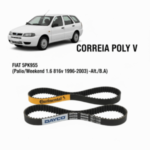 CORREIA POLY V FIAT 5PK955 (Palio/Weekend 1.6 8/16v 1996-2003 -Alt./B.A.)