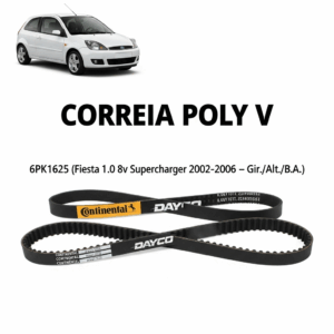 CORREIA POLY V FORD 6PK1625 (Fiesta 1.0 8v Supercharger 2002-2006 -Gir./Alt./B.A.)