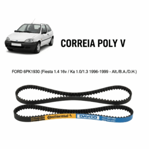 CORREIA POLY V FORD 6PK1930 (Fiesta 1.4 16v 1996-1999 Ka 1,0/1,3 1996-1999 Alt./B.A./D.H.)