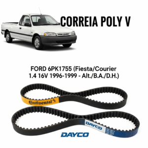 CORREIA POLY V FORD 6PK1755 (Fiesta/Courier 1.4 16v 1996-1999 - Alt./B.A./D.H.)