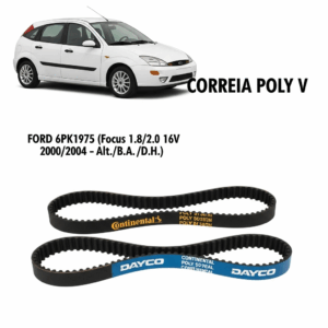 CORREIA POLY V FORD 6PK1975 (Focus 1.8/2.0 16v 00/04 - Alt/B.A./D.H.)
