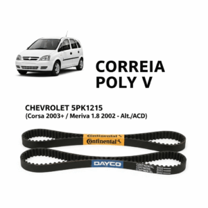 CORREIA POLY V CHEVROLET 5PK1215 (Corsa 2003 em diante / Meriva 1.8 2002 - Alt./ACD)