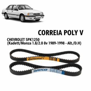 CORREIA POLY V CHEVROLET 5PK1250 (Kadett/Monza 1.8/2.0 8v 1989-1998 - Alt./D.H)