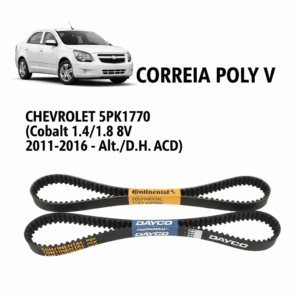 CORREIA POLY V CHEVROLET 5PK1770 (Cobalt 1.4/1.8 8v 2011-2016 - Alt./D.H./ACD)