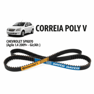 CORREIA POLY V CHEVROLET 5PK870 (Agile 1.4 2009 em diante - Gir/ALT.)