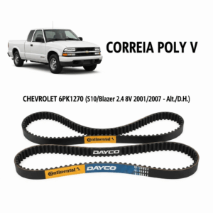 CORREIA POLY V CHEVROLET 6PK1270 (S10/Blazer 2.4 8v 2001/2007 - Alt./D.H.)