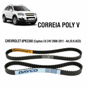 CORREIA POLY V CHEVROLET 6PK2360 (Captiva 3.6 24v 2008 A 2011 - Alt./D.H/ACD)