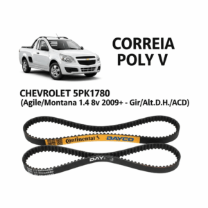 CORREIA POLY V CHEVROLET 5PK1780 (Agile/Montana 1.4 8v 2009 ...- Gir/Alt/D.H./ACD)