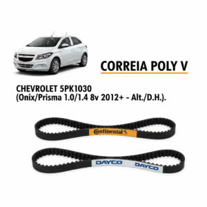 CORREIA POLY V CHEVROLET 5PK1030 (Onix 2012 em diante Prisma 2013 em diante 1.0/1.4 8v - Alt./D.H.)