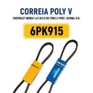 CORREIA POLY V CHEVROLET 6PK915 (Monza 1.6/1.8/2.0 8v 1982-1990 - D.H.)