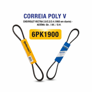 CORREIA POLY V CHEVROLET 6PK1900 (Vectra 2.0/2.2/2.4 1993 em diante - Gir./Alt./D.H)
