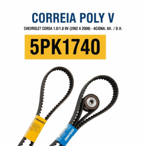 CORREIA POLY V CHEVROLET 5PK1740 (CORSA 1.0/1.8 8V 2002-2008 - Alt./D.H.)