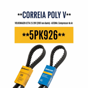 CORREIA POLY V Volkswagen 5PK926 (Jetta 2.5 20v - 2007 em diante Compressor de ar)